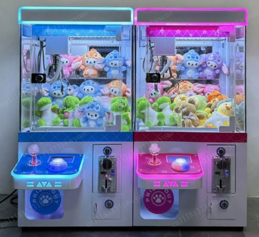 Mini Claw Machine with Coin Operated Mode Transparent Grabber for Home Business  Gift Game