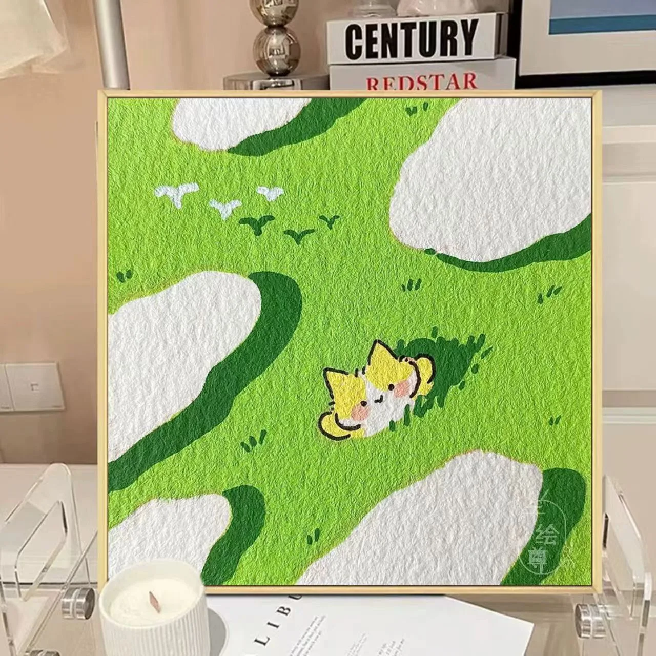 

10015 Hand Painted Puppy Canvas