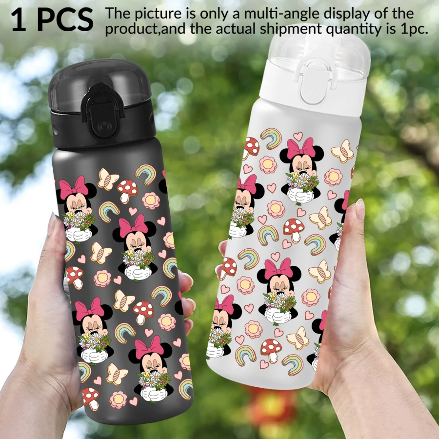 

1Pc Disney Minnie/Mushroom/Pattern 26oz Plastic Water Bottle Sports Cup As Birthday/Back To School Gift