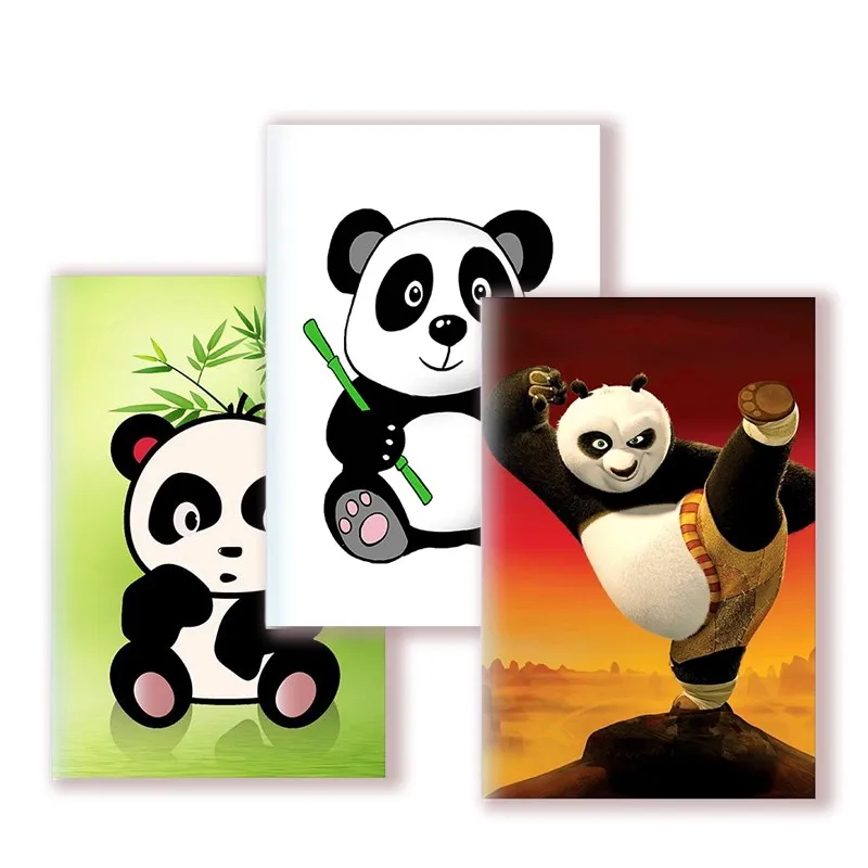 A5 Notebook Cute Cartoon Panda Kung Fu Note Book Diary Writing Supplies Memo Pad Creative Stationery Papelaria Notepad Gift