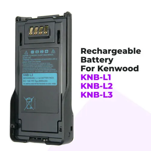 KNB-L2 paket baterai Li-ion 7.4V 2800mAh baru untuk NX-5000 TK-5320 Radio Walkie Talkie Kenwood VP6430