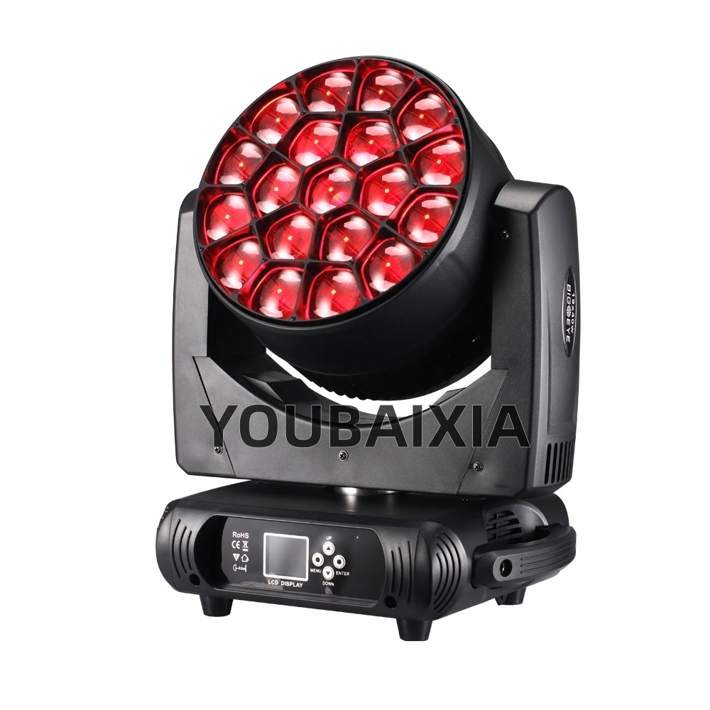 19x40W Big Bee Eyes Moving Head With Ring Beam+Wash High Power Bright Light  For DJ Disco Wedding Party