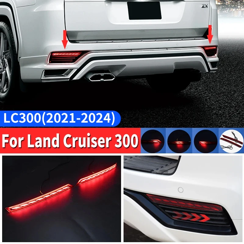 

Для 2021-2024 Toyota Land Cruiser 300, модификация задней противотуманной фары Lc300, J300, ZX, VRX, бампер, фототехнические аксессуары