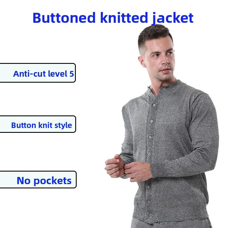 Cut-proof Knitted Button-up Jacket Outdoor Sports Field Protective Clothing Riot-proof Outdoor Cut-proof Only Clothes