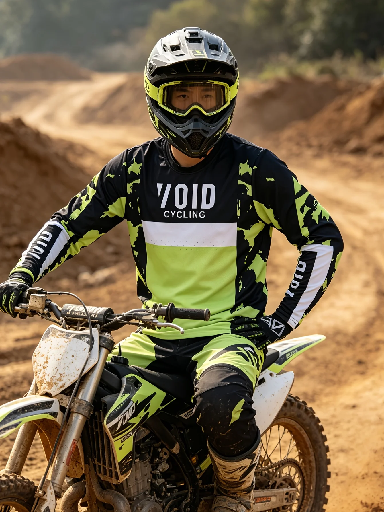 Mountain Biking Competition - Family Matching Long‑Sleeve MTB Motocross Jersey,