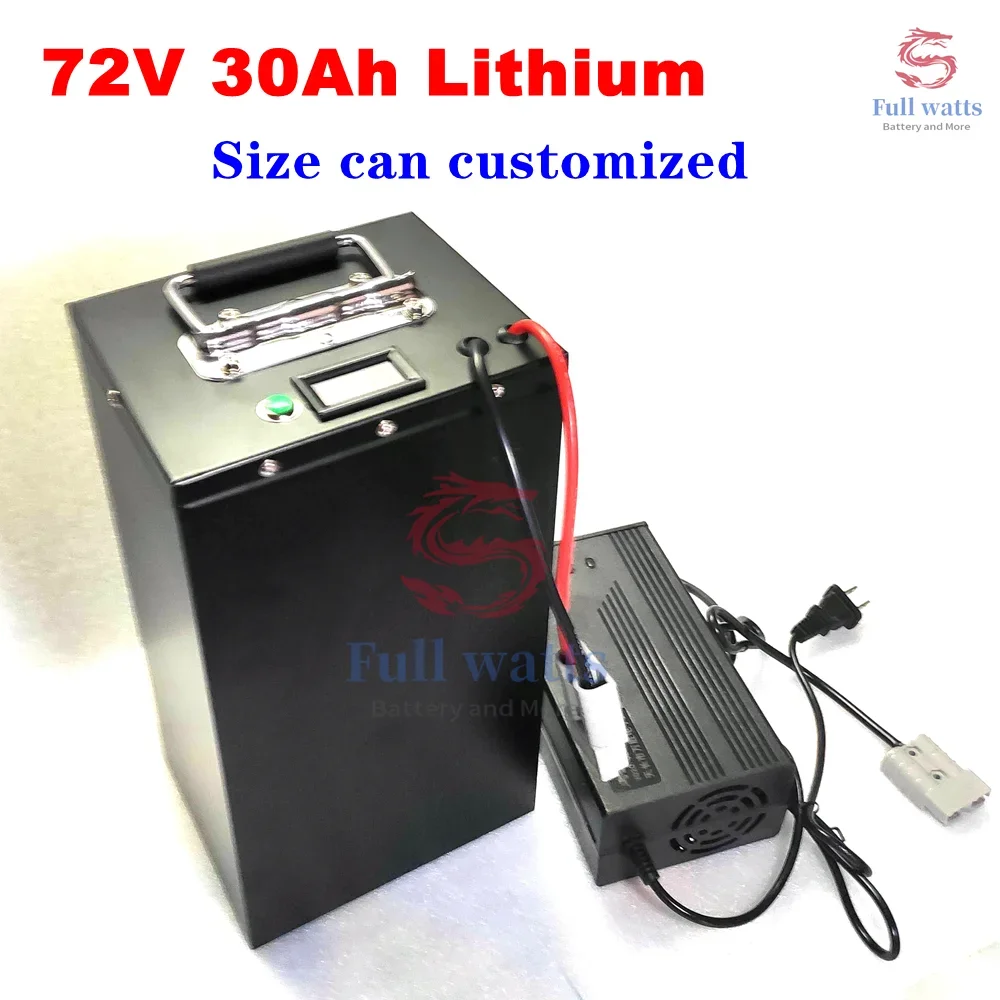 Lithium 72V 30AH li-ion Battery 80A BMS for 5000W Bike Scooter Bicycle Motorcycle Cart 5A Charger