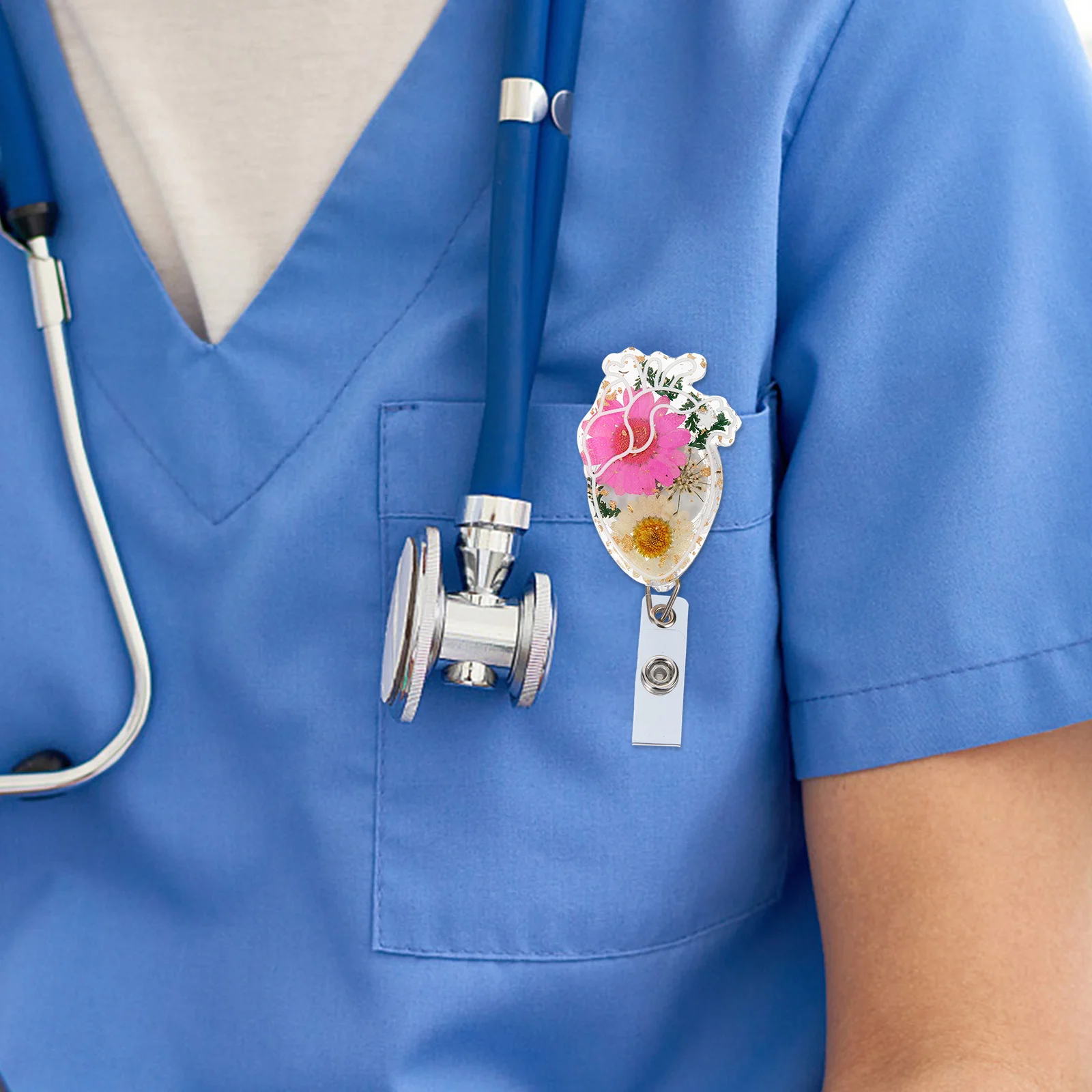 بكرة شارة قابلة للسحب متعددة الوظائف حامل علامة الاسم المحمولة العملي هدية شارة مشبك حامل علامة الاسم