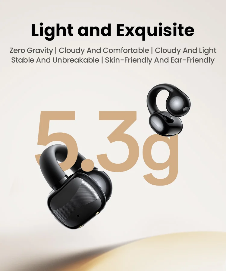 TWS Open Ear Clip Wireless Earbuds Bluetooth Sports Earphones Headphones in Mic with Earhooks & Ear Hook Headset