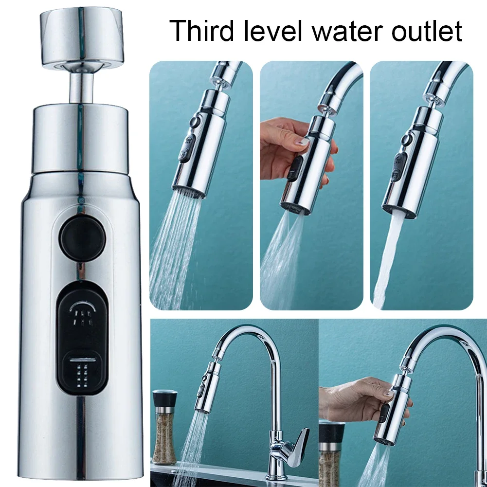 360 Degree Rotatable Faucet Extender Kitchen Faucet Aerator Anti Splash Faucet Aerator Saving Water Tap Nozzle For Bathroom Sink