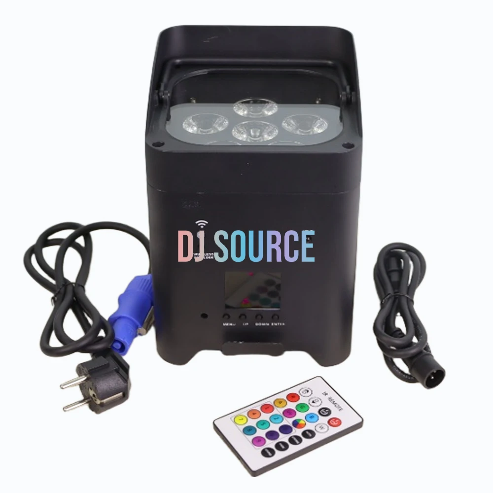 4Pcs/Lot 6X18W RGBWA+UV 6IN1 Battery LED Par Light Wall Wash Wireless Wifi APP Control DMX512 DJ Party Bar Light Stage Effect