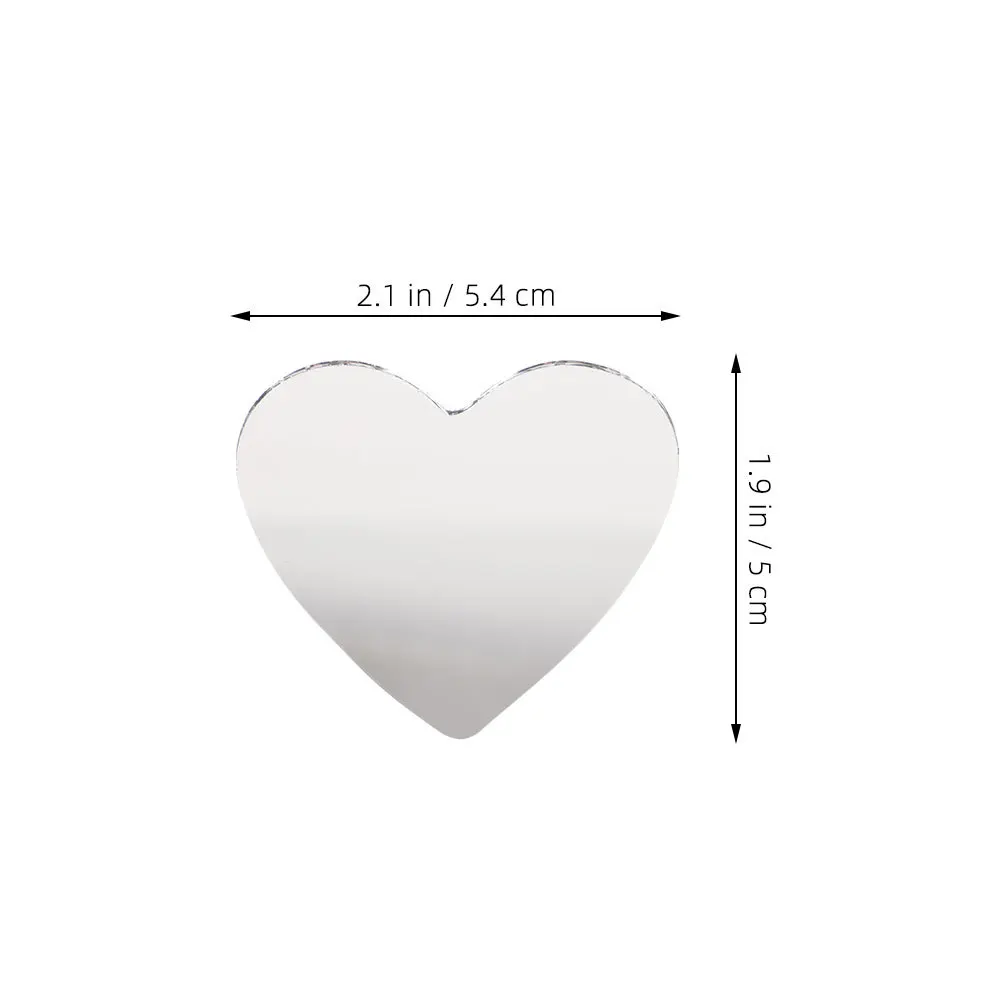 10 Stück Herz-Spiegelblätter aus Glas, DIY-Spiegelglas zum Basteln, Dekor, Schönheitsprojekte, kleine Spiegel, Bastelspiegel