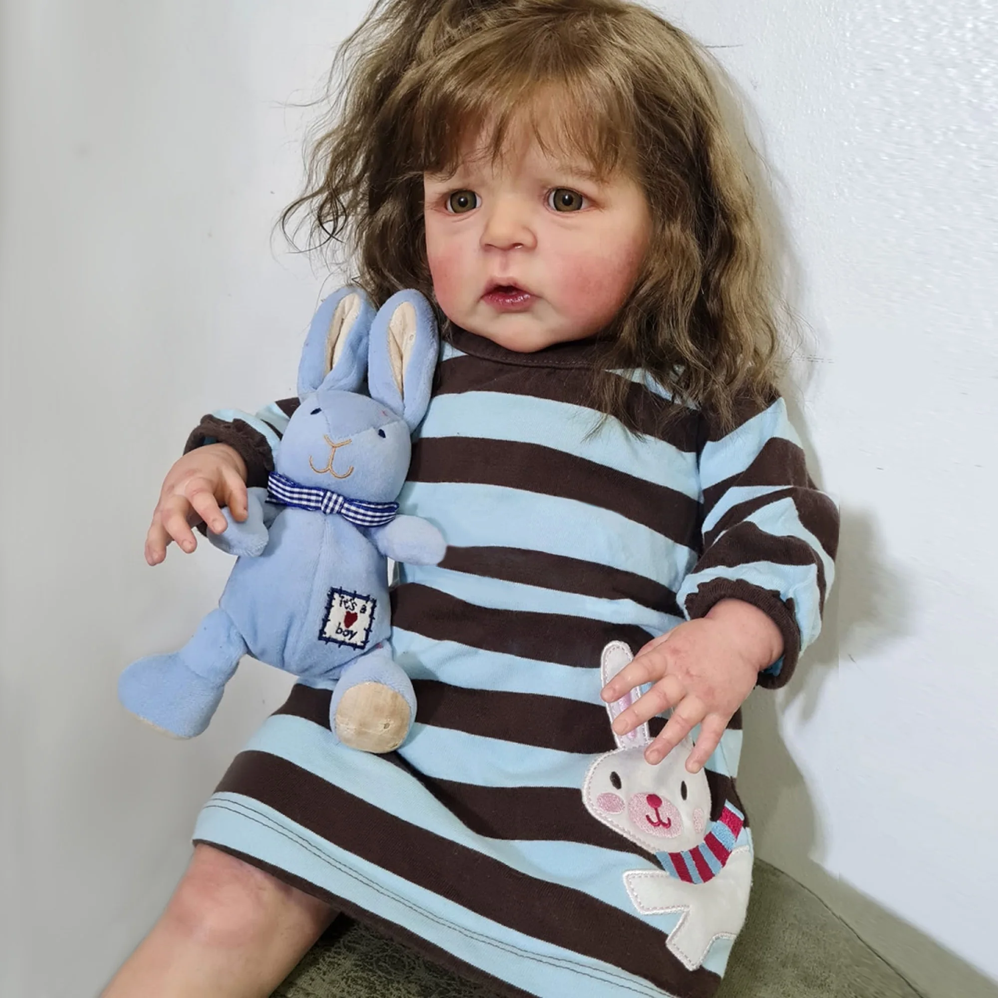 Sandie Bebé Reborn Dolls 3D Painted 66CM Standing Toddler Reborn Doll Toys For Children Muñecas Para Niñas