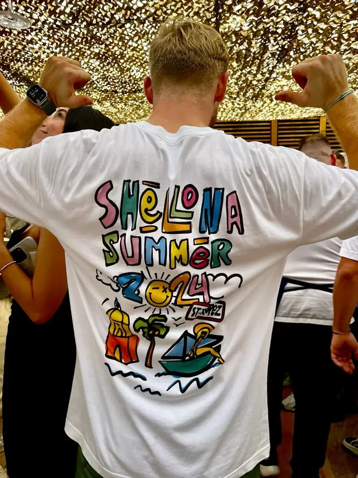 カップルのtシャツ-カラフルな文字デザイン-半袖-原宿スタイル-カジュアルウェア-夏用-おしゃれトップス-男女兼用