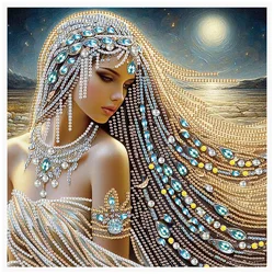 Special Shape Diamond Art Kits for Beginners and Adults,Long hair beauty Diamond Art Painting Kits for Home Wall Decoration Gift