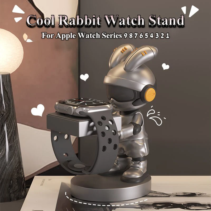 Cool Rabbit Watch Stand for Apple Ultra 2 Watch Charger Holder for iWatch 9 8/7/6/5/4/3/se Charging Desktop Holder Accessories