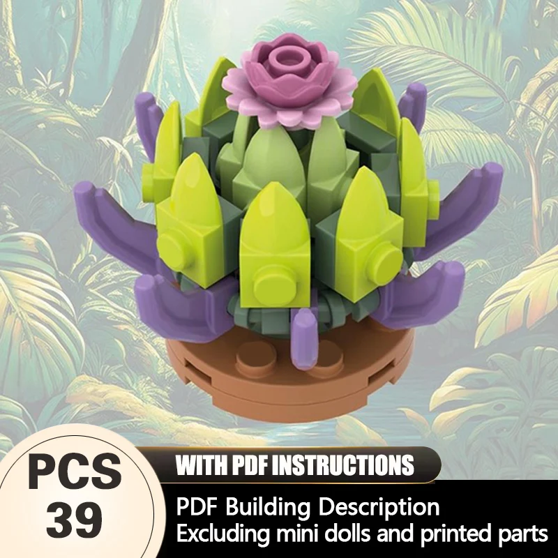 

Creators Plant Series Model MOC Building Bricks Succulent Plant Modular Technology Gifts Holiday Assemble Children Toys Suit