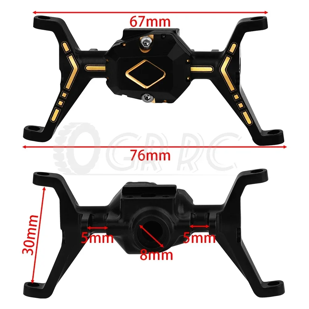 모든 황동 프론트 리어 액슬 하우징 및 메탈 기어, RedCat 1/18 RC Ascent18 Ascent-18 트럭 모델 업그레이드 부품 액세서리