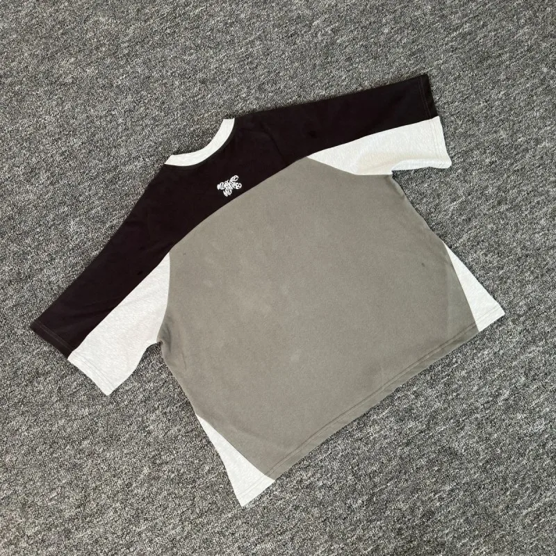 Summer Mertra Embroidered Patchwork Casual Short-Sleeve T-Shirt Trendy Retro Short-Sleeve Men