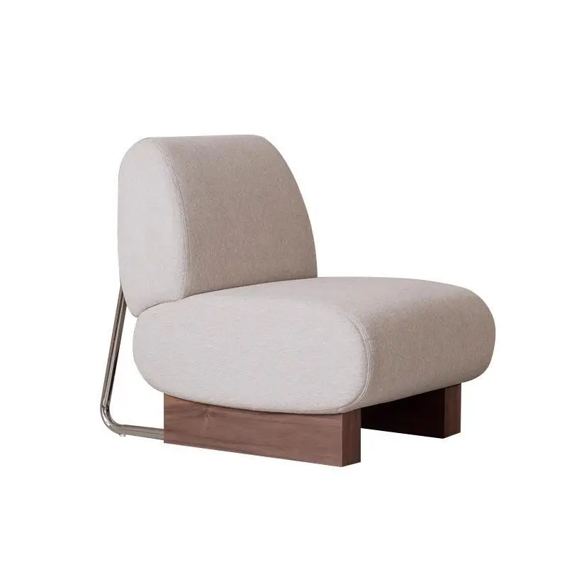 

Medieval Nordic light luxury chair living room balcony home leisure sofa designer lamb wool single sofa