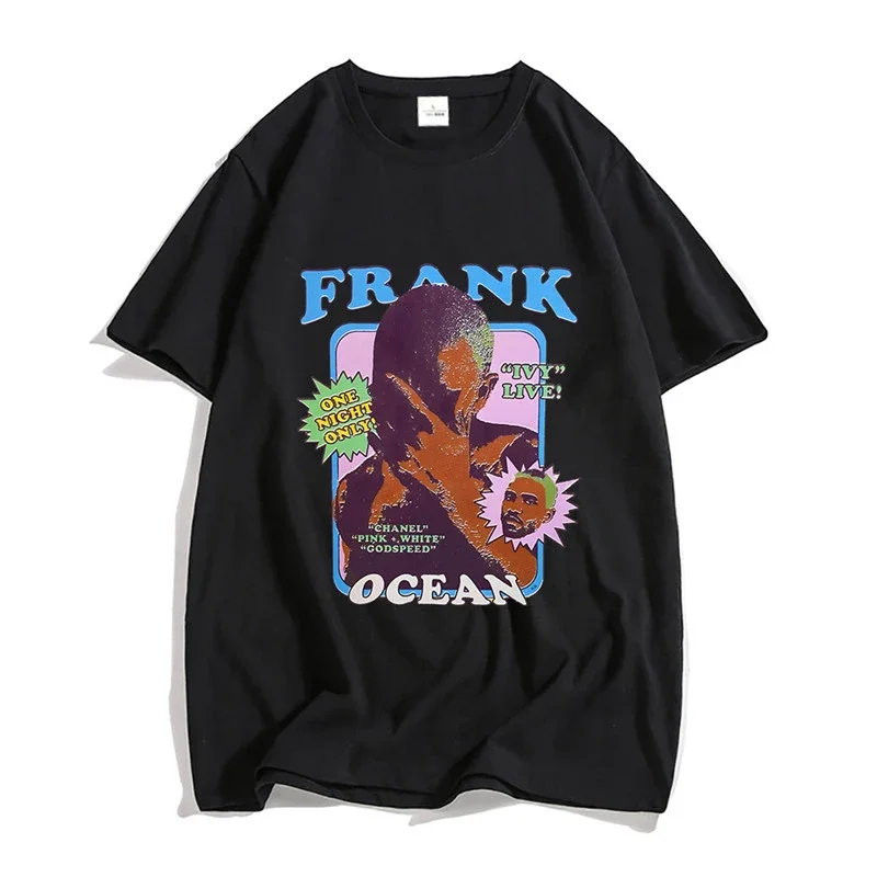 Hip Hop Harajuku Short Sleeve Tops Frank O-ocean Blond Tshirt Women R&B Music T Shirts Men Plus Size Cotton Tee Shirt