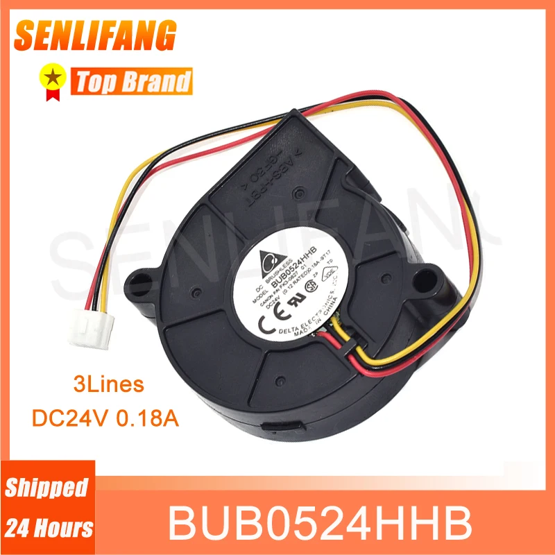 

New BUB0524HHB For 3D Printer Blower 5CM Turbine Cooling Fan 5015 24V 0.18A 3-Line Aserver Inverter