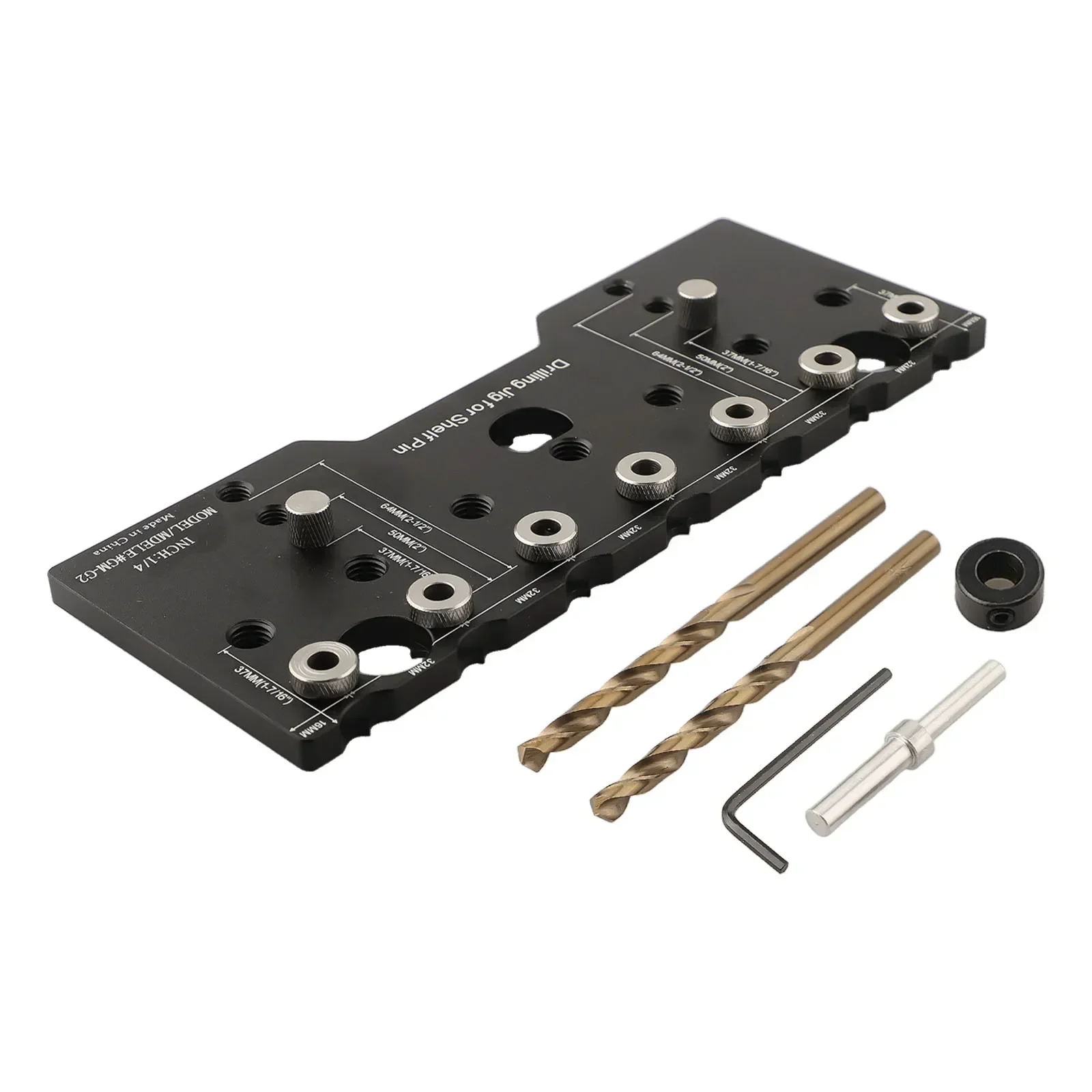 

1/4inch Shelf Pin Cabinets Template Tool Shelf Pin Jig Drill Guide Tool Aluminum Workshop Equipment Power Tools