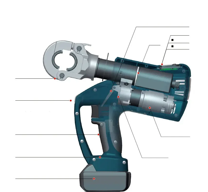 BZ-300 without  Battery Hydraulic Crimping Tool For Cu/Al 16-300MM With Lcd Display