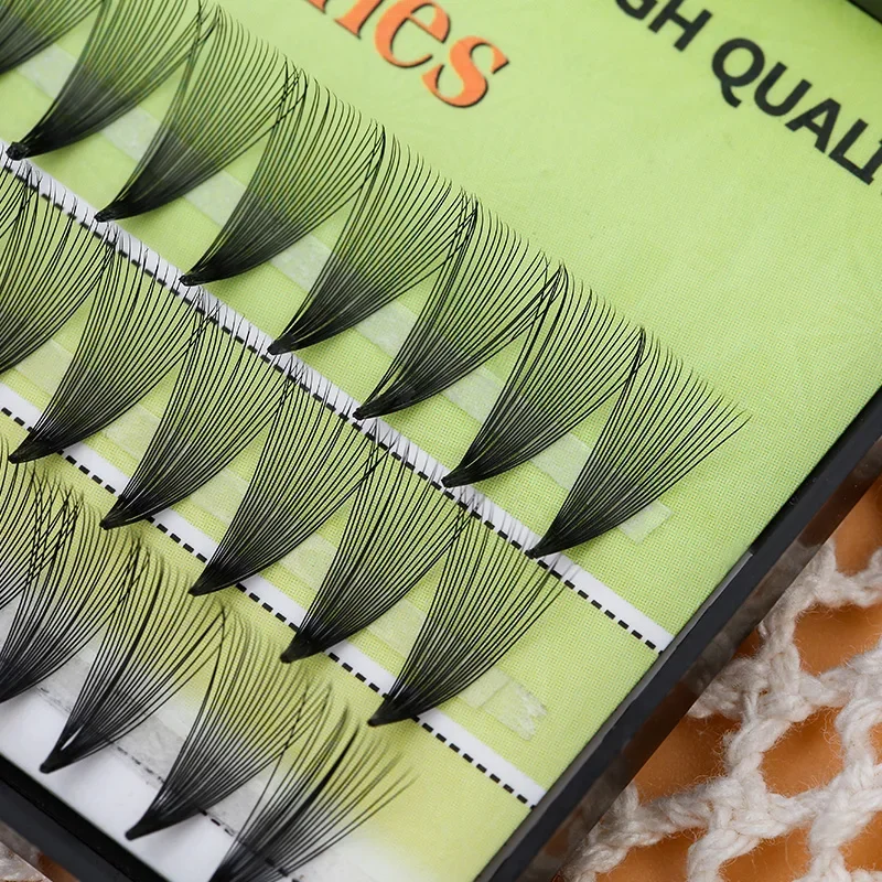 Nueva extensión de pestañas con volumen ruso 20D/6D/10D, tallo corto, ventiladores prefabricados, rizo C/D, pestañas de visón, extensiones individuales