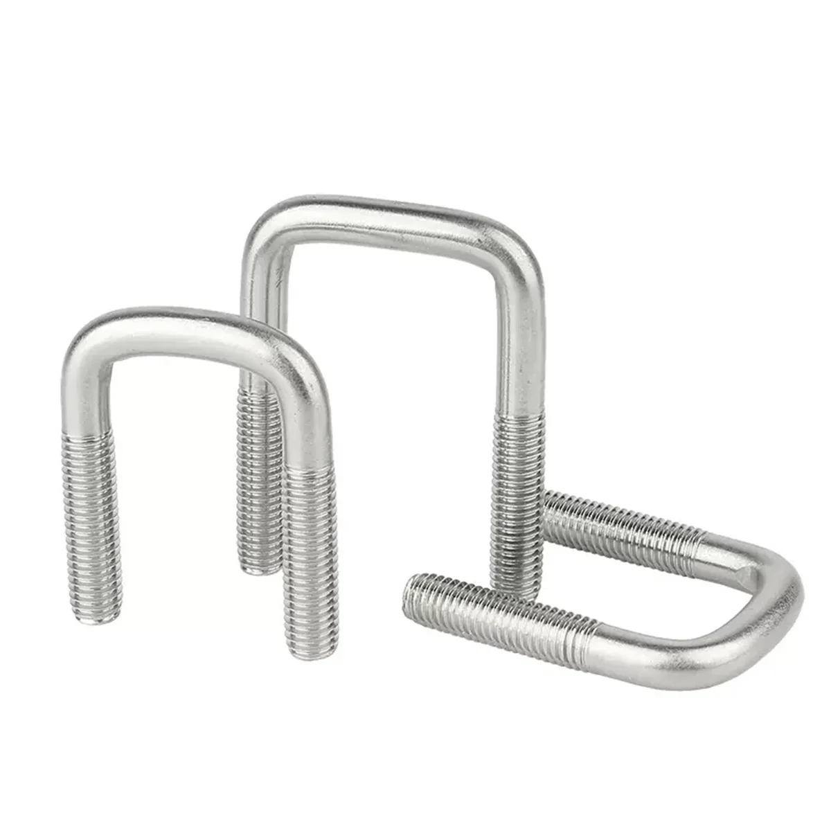 304 Stainless Steel U-Shaped Screw / Right Angle U-Shaped Square Clamp / Square Clamp Pipe Clamp Fixing Clamp Bolt M6M8