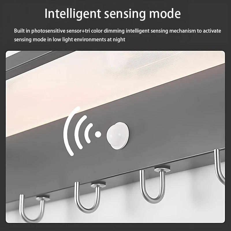 Modern Multifunctional Intelligent Sensing Wall Lamps Can Hang Keys Clothes and Hats Suitable For Living Room Kitchens Decor