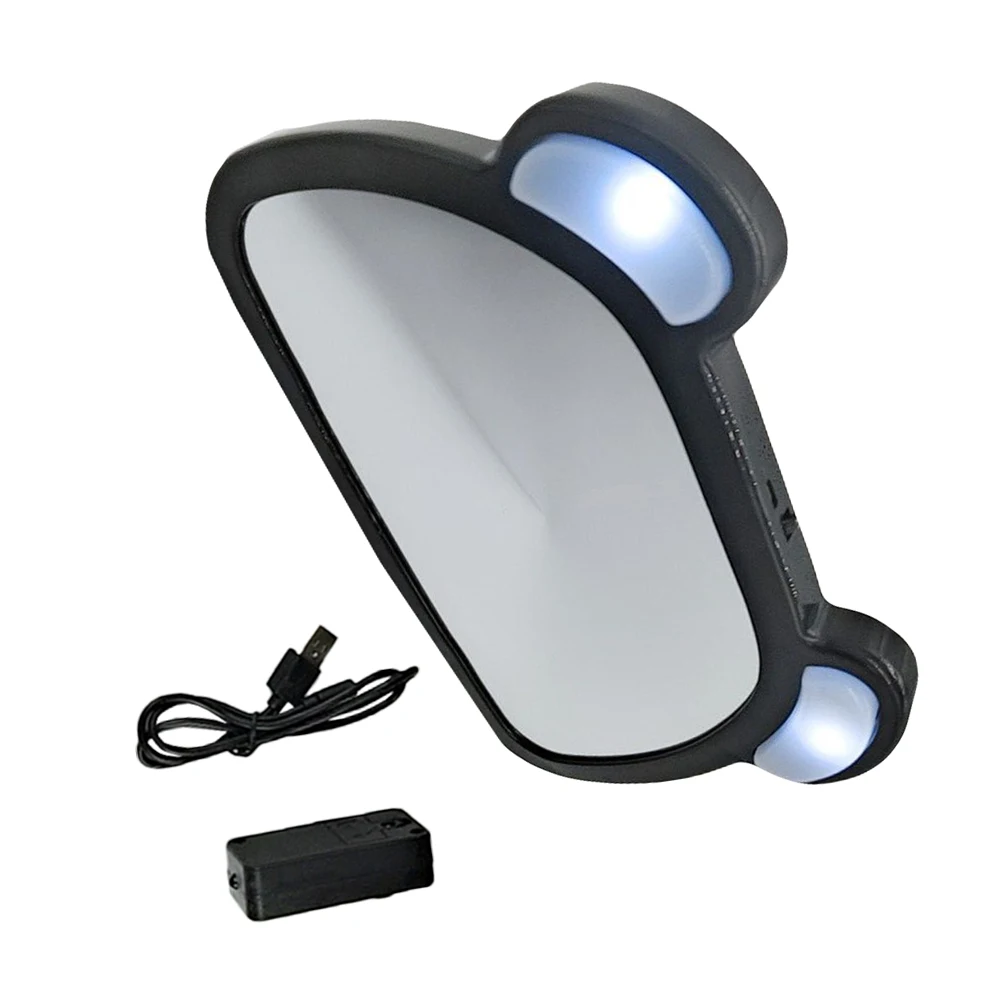 

Car Seat Observation Mirror Rear View Safety Rotatable ABS Glass Nylon LED Durable Practical Long Lasting Easy Install