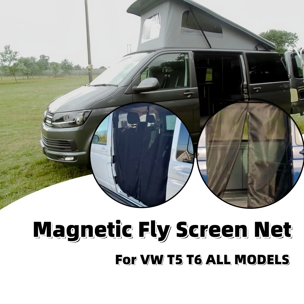 

RV Mosquito Net Sliding Door Magnetic Insect Mosquito For Vw T5 T6 Fly Motorhome Screen Sunshade Net Sunshading Screen