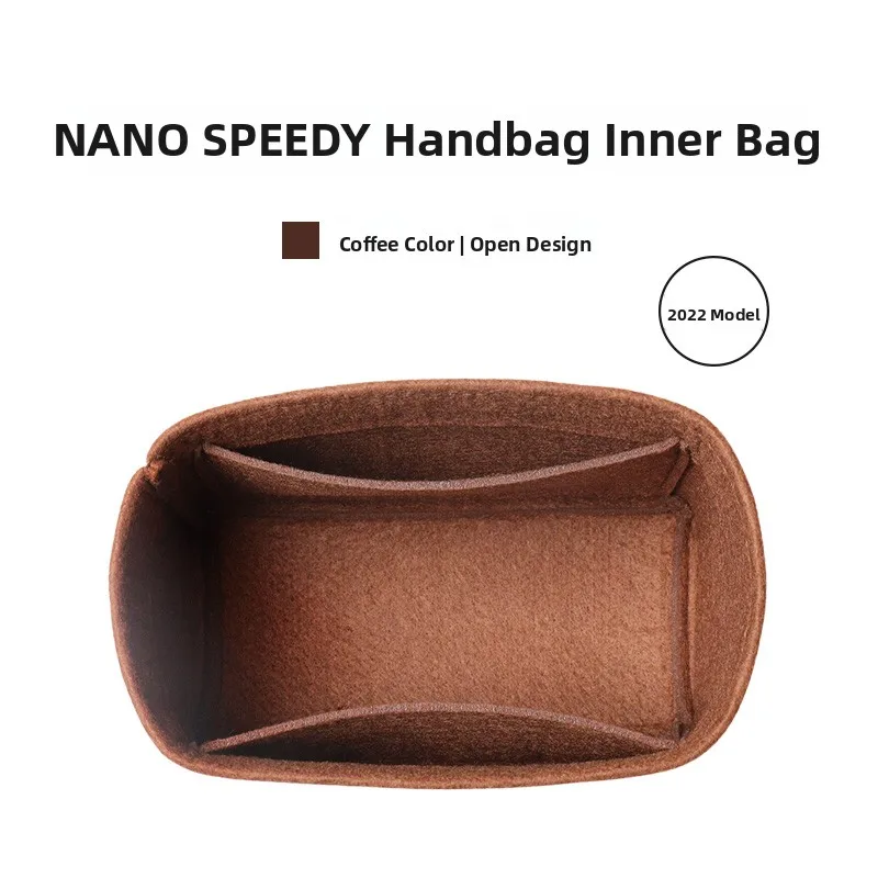Nano Speedy Inner Bag Luxury Vinyl Tote Bag Insertion Storage