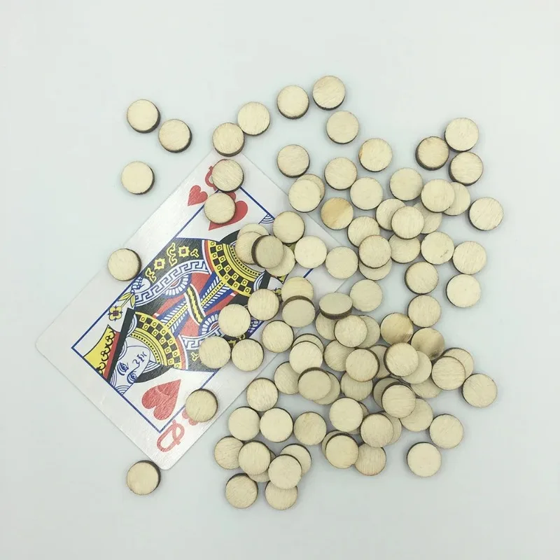 100 قطعة 10 مللي متر 0.39 بوصة شرائح خشبية مستديرة غير مكتملة دوائر سجل أقراص Crafts بها بنفسك الحرف حفل زفاف اللوحة