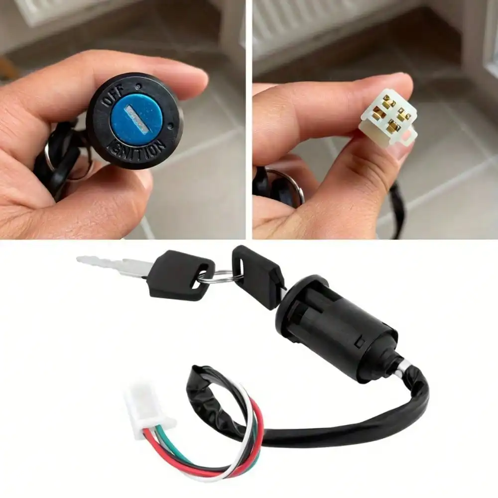 1pc Universal Motorcycle Motorbike Ignition Switch Key With Wire For ATV Moto Accessories Motorbike Start Switch Door Locks