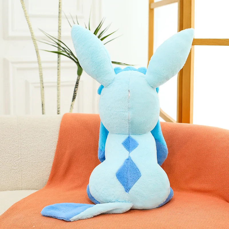 Brinquedo de Pelúcia Kawaii Eevee de 80cm, Boneco de Anime Grande, Almofada Aconchegante, Presente para Aniversário de Crianças