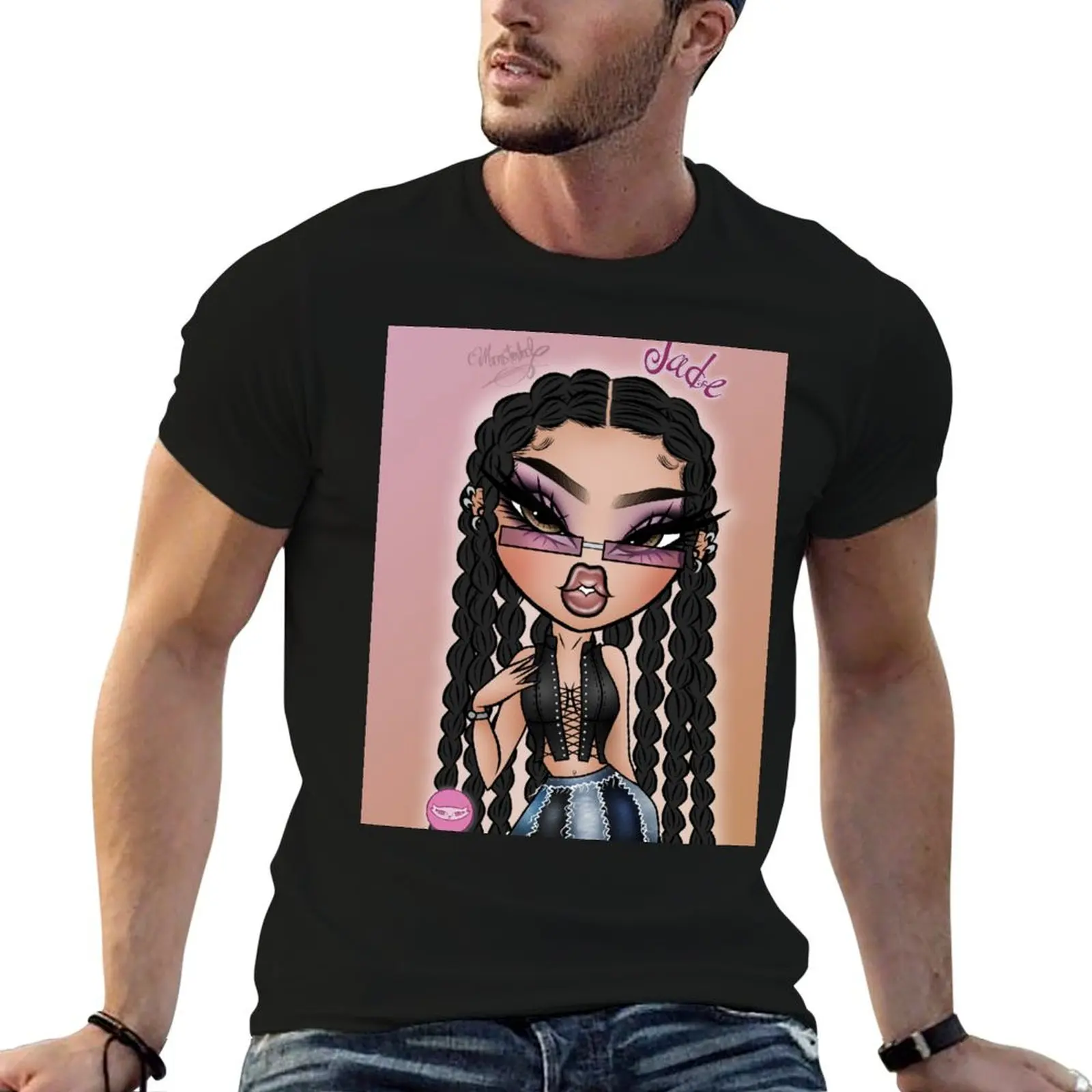 

Bratz Strut It Jade - Drawing by Monsterlool T-Shirt men t shirt cotton 100% t shirts for man cotton funny T-Shirt