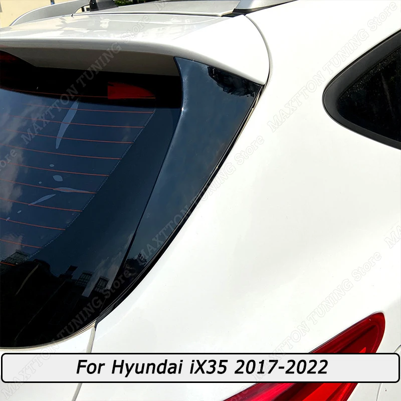 

For Hyundai iX35 2017-2021 2022 2Pcs Car Rear Window Side Spoiler Wing Canard Splitter Trim Body Kit Accessories Gloss Black ABS