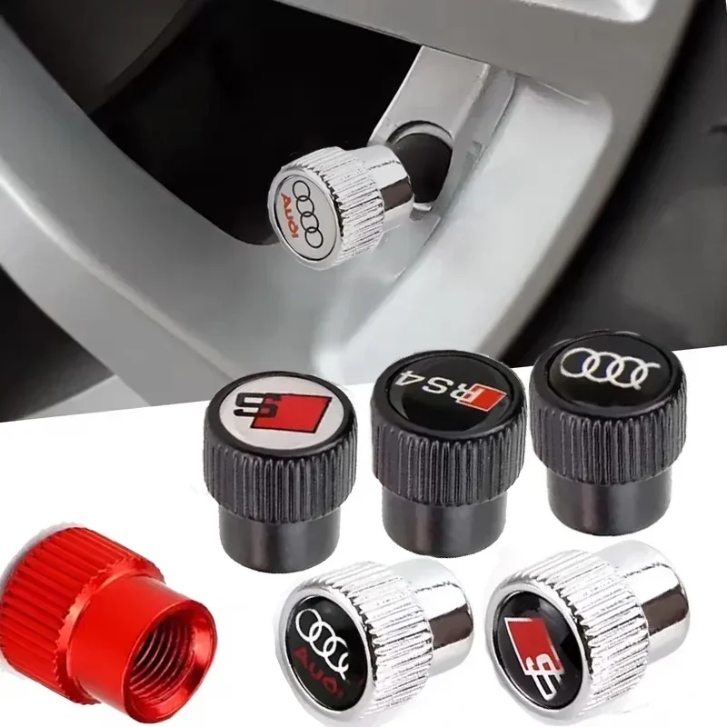 

4-шт. автомобильные колпачки штока клапана для Audi S Line RS3 A1 A3 A4 A5 A6 A7 A8 Q2 Q3 Q5 Q7 TT S3 S4 S5 S6 R8 RS Logo Автомобильные аксессуары