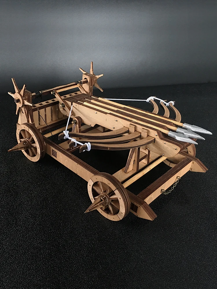 Ancient Chinese Three Kingdoms chariot Zhuge Liang chariot model wood handmade DIY ornaments