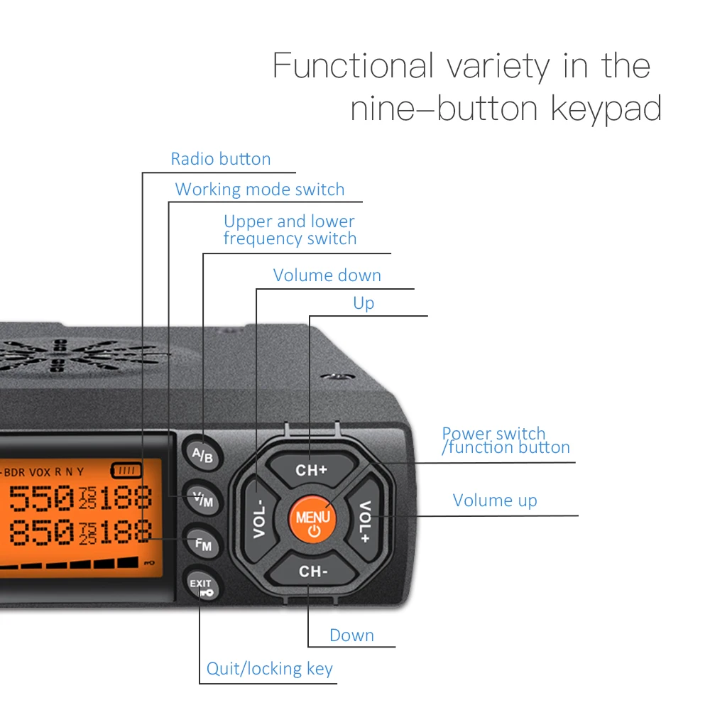 Zastone Z218 Mini Mobile Radio Car Radio 10KM 25W Dual Band VHF/UHF 136-174mhz 400-470mhz 128CH Mini walkie talkie 218