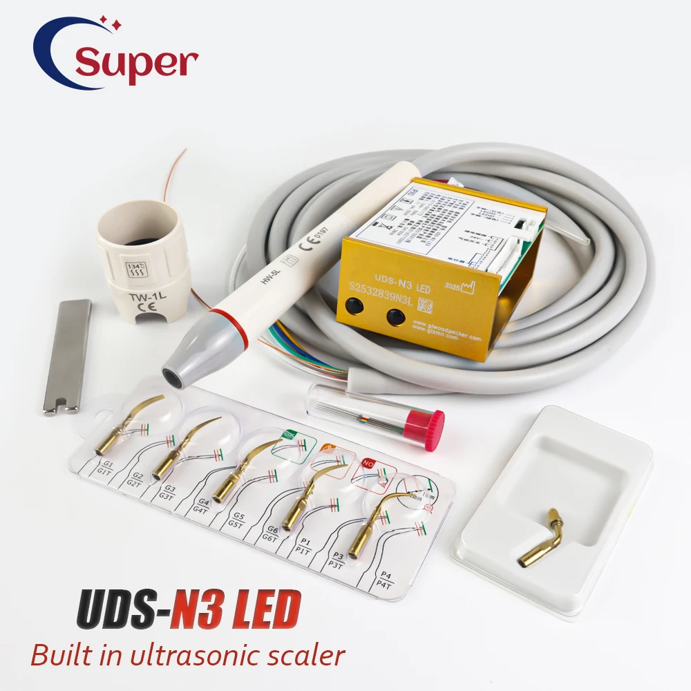 

Dental Built in Ultrasonic Scaler HW-5L N3LED with light Woodpecker Scaling Tips For Dentistry Teeth Cleaning Whitening Tools