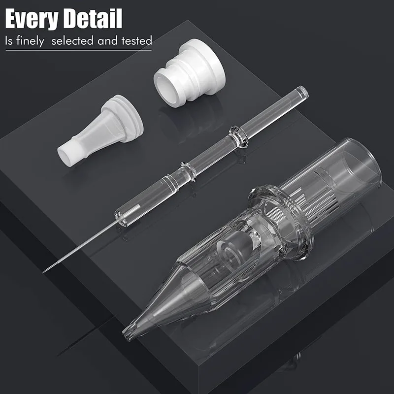 10pcs Tattoo Needles Disposable Sterilized Round Liner Cartridge Needles For Permanent Lip Eyebrow Makeup Rotary Pen Supplies