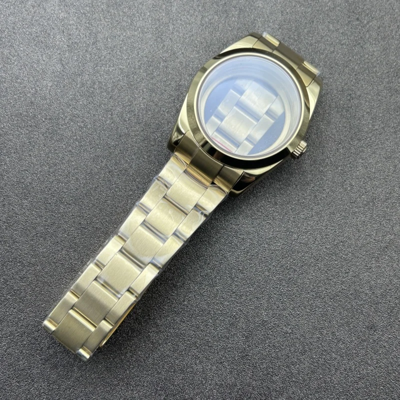 Modified Accessories 36/39MMfor Oyster Perpetual Stainless Steel Case Strap Set for NH35/36 Movement Sapphire