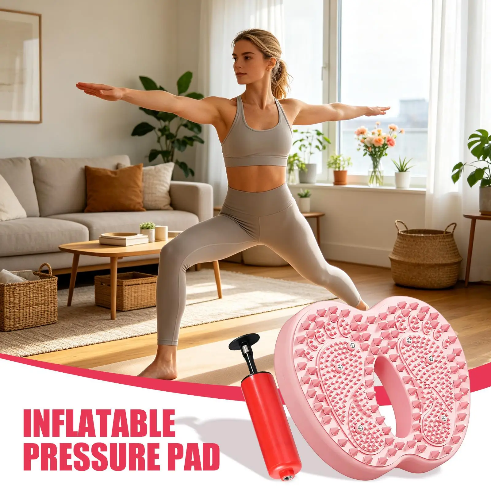 deep foot massage inflatable mat anti slip tough soft material release body stress textured bump surface for foot relaxation