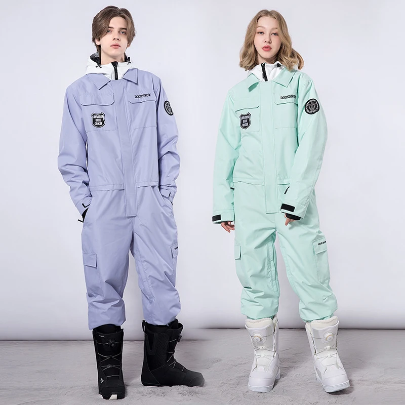 2024 Buitensport Snowboard Heren Overall Nieuwe Winter Één Stuk Dames Skipak Winddicht Waterdichte Warme Jumpsuit Bergkleding