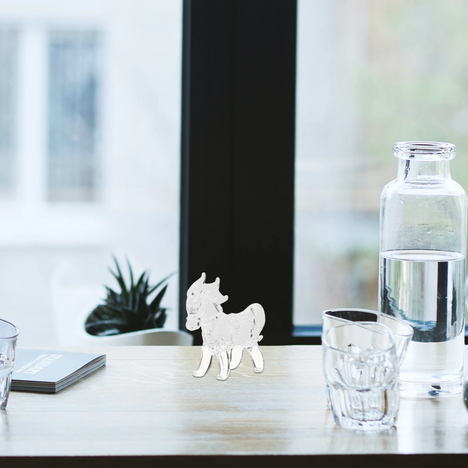 

Crystal Sculpture Realistic Standing Statue For Office Desk Equestrian Home Decor Gift Good Luck Positive Energy Resin Statue