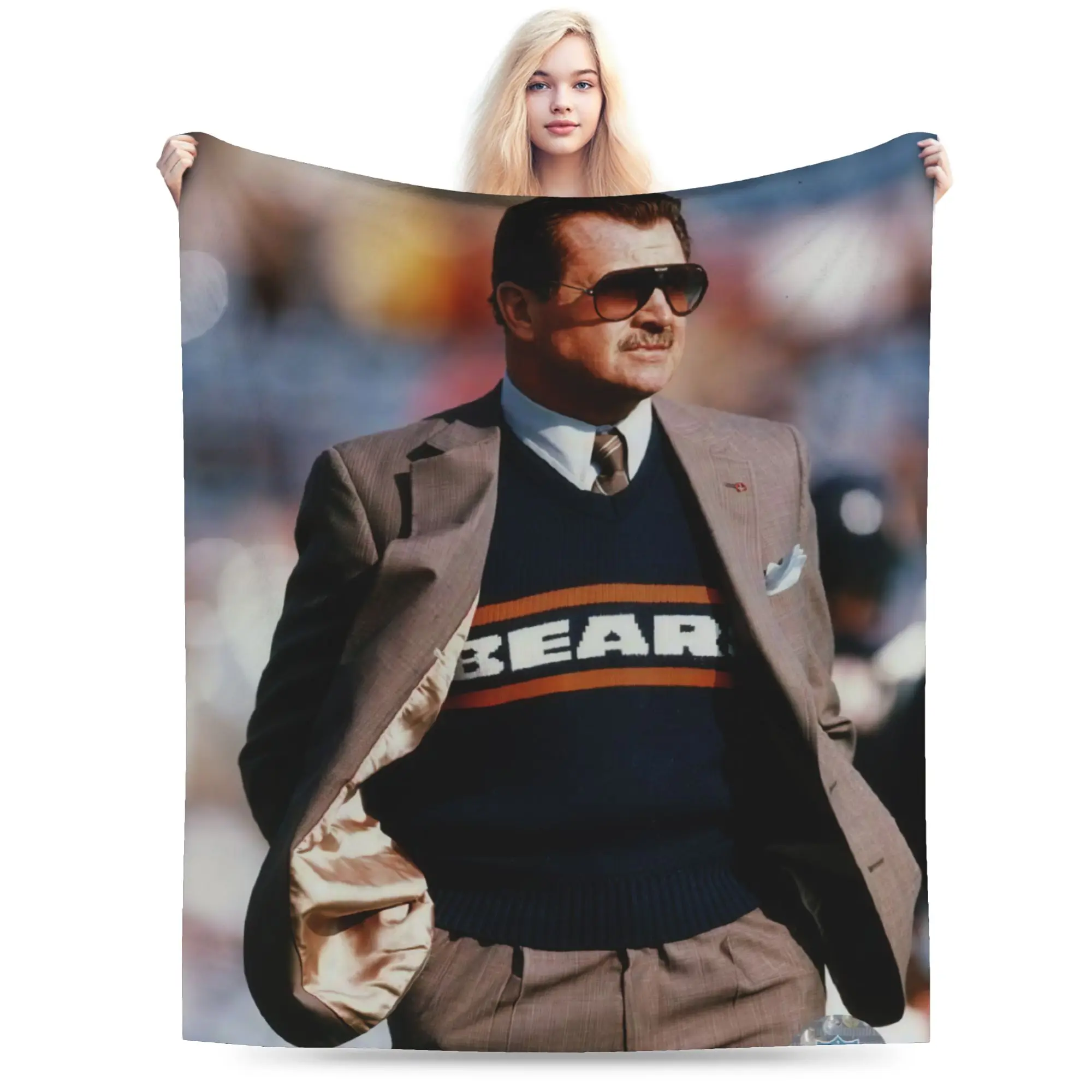 RIP Mike Ditka Blanket Warm Cozy Fluffy  Throw Blankets for Sofa 50x60 Inch Multi-size Bedding Throws