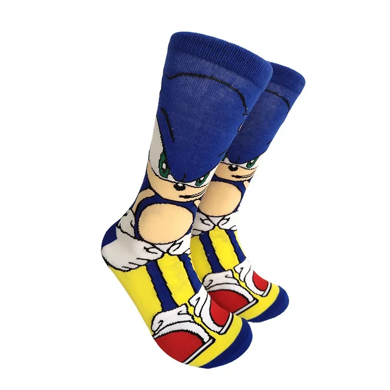 Sonics Stockings Cute Women Men Socks Cartoon Anime Derivative Peripherals Outdoor Sports Basketball Sock Birthday Party Gifts