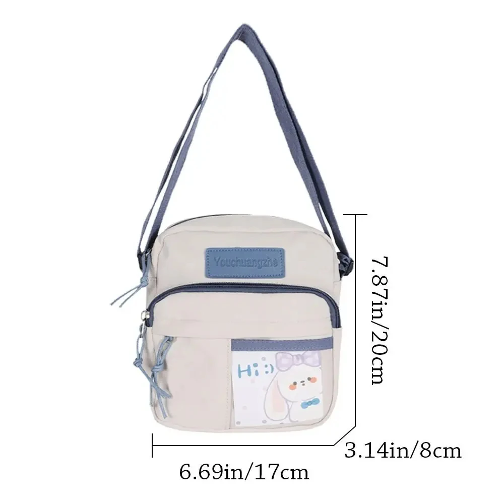 Small Shoulder Messenger Bag Vintage Cute Soft Nylon Crossbody Bag Girls Casual Mini Shopping Bags